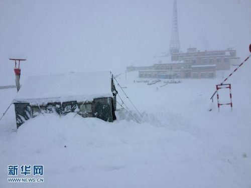 Rongbuk Monastery Covered In Snow